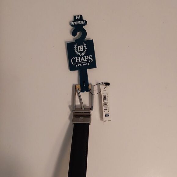 Mens Chaps belt Black/Brown Sz M - Picture 3 of 4